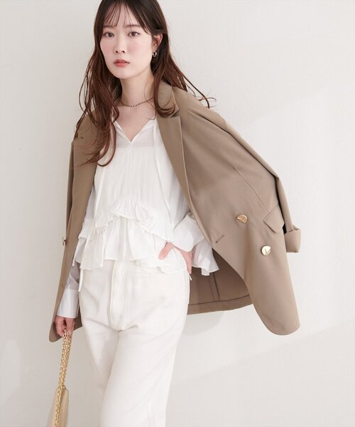 natural couture ブラウス シャツ ティアードフリルブラウス