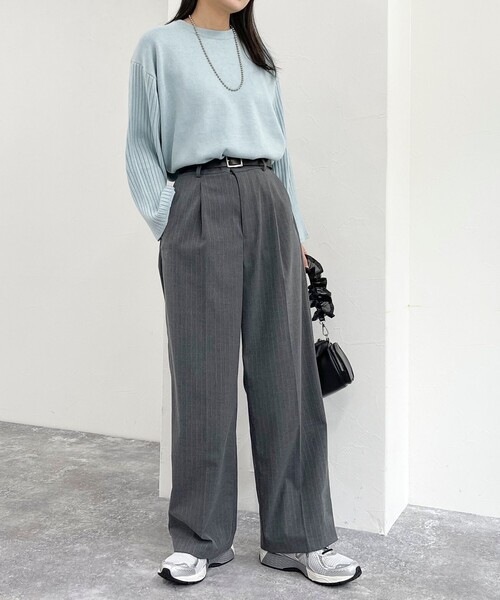 「fredy emue」 長袖ニット 38 グレー レディース_画像3