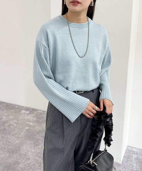 「fredy emue」 長袖ニット 38 グレー レディース_画像9