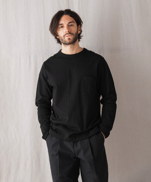 極美品 Jackman × LAVENHAM ダイヤモンドキルトパッチT XL LAVENHAM（ラベンハム） tシャツ 「 日本製・USコットン長袖Tシャツ