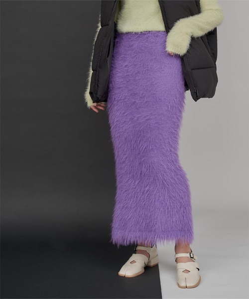 「miette」 ニットスカート FREE ブラック レディース_画像2