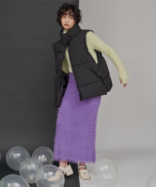 「miette」 ニットスカート FREE ブラック レディース_画像7