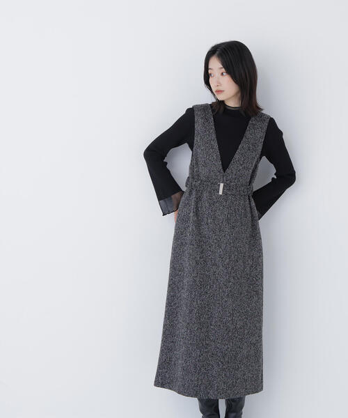 「NATURAL BEAUTY BASIC」 サロペットスカート SMALL ブラック系その他 レディースの画像