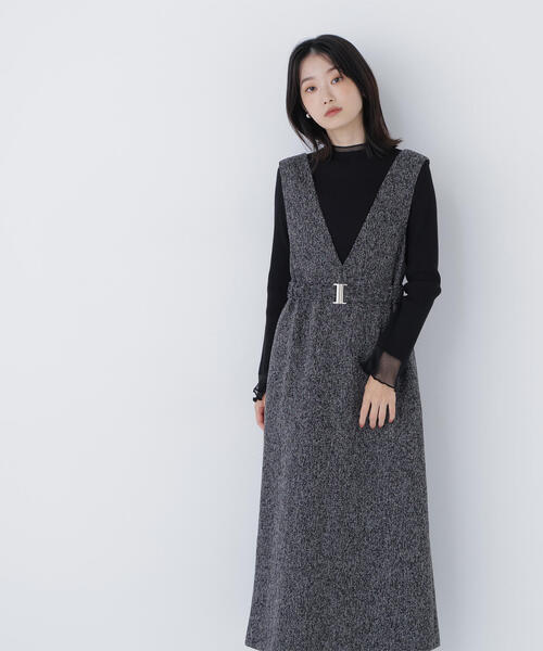 「NATURAL BEAUTY BASIC」 サロペットスカート SMALL ブラック系その他 レディースの画像