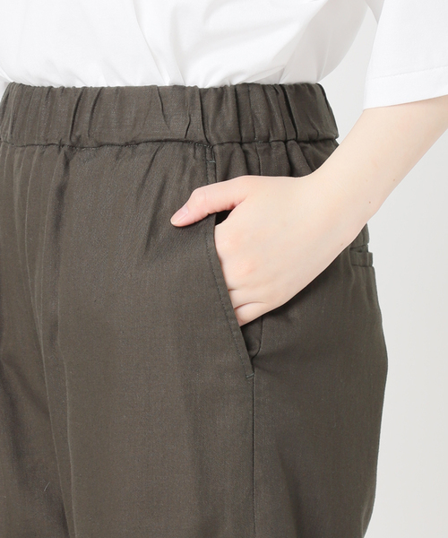パンツ 「WEB限定 / 追加」レーヨンリネンツイルドロストパンツ レディースの画像