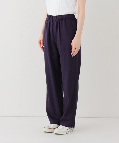 パンツ 「WEB限定 / 追加」レーヨンリネンツイルドロストパンツ レディースの画像