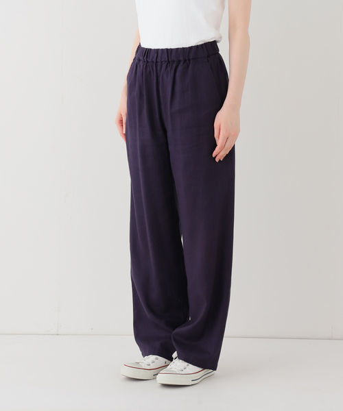 パンツ 「WEB限定 / 追加」レーヨンリネンツイルドロストパンツ レディースの画像