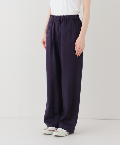 パンツ 「WEB限定 / 追加」レーヨンリネンツイルドロストパンツ レディースの画像
