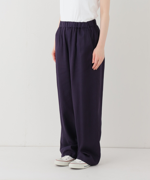 パンツ 「WEB限定 / 追加」レーヨンリネンツイルドロストパンツ レディースの画像
