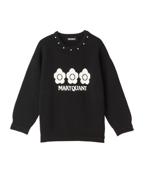 「MARY QUANT」 長袖ニット M アイボリー レディース_画像2