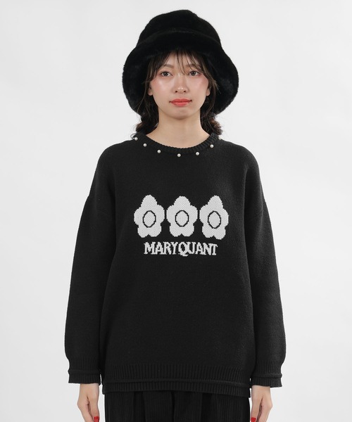 「MARY QUANT」 長袖ニット M アイボリー レディース_画像3
