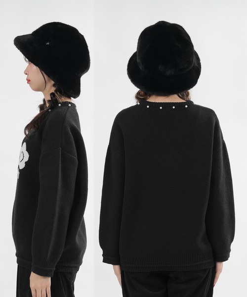 「MARY QUANT」 長袖ニット M アイボリー レディース_画像4