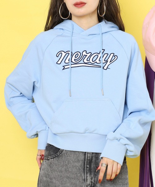「NERDY」 プルオーバーパーカー M グレー レディース_画像7