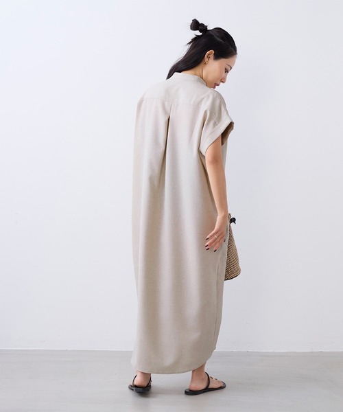 MICA&DEAL タックショルダーワンピース 36 MICA&DEAL（マイカアンドディール） ワンピース 半袖 タックショルダー