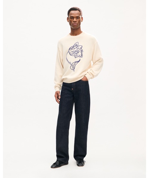 'KENZO Tulip' エンブロイダリー ジャンパー イン ウール ＆ コットン メンズの画像