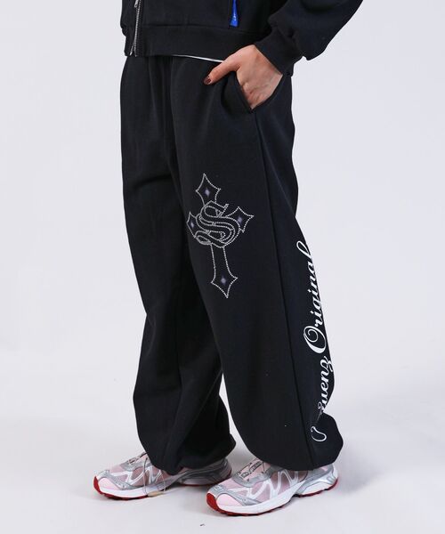 「SEQUENZ」 スウェットパンツ SMALL ダークネイビー メンズ_画像8
