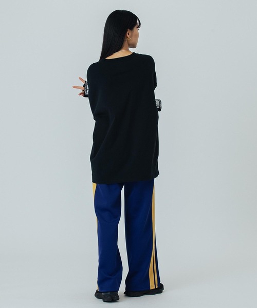 「OKIRAKU」 長袖カットソー ONE SIZE ブラック レディース_画像4