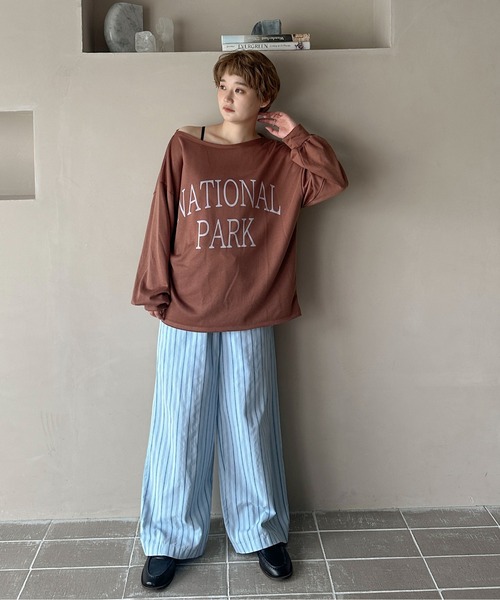 「PILIT」 スウェットカットソー MEDIUM ピンク レディース_画像3