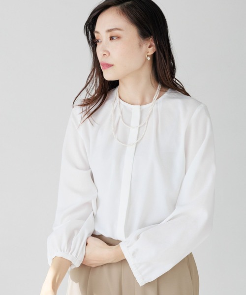 「Elura」 長袖ブラウス MEDIUM ホワイト レディース_画像6