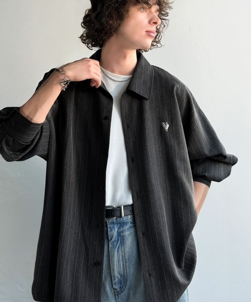 「Classical Origin」 長袖シャツ LARGE グレー メンズ_画像5