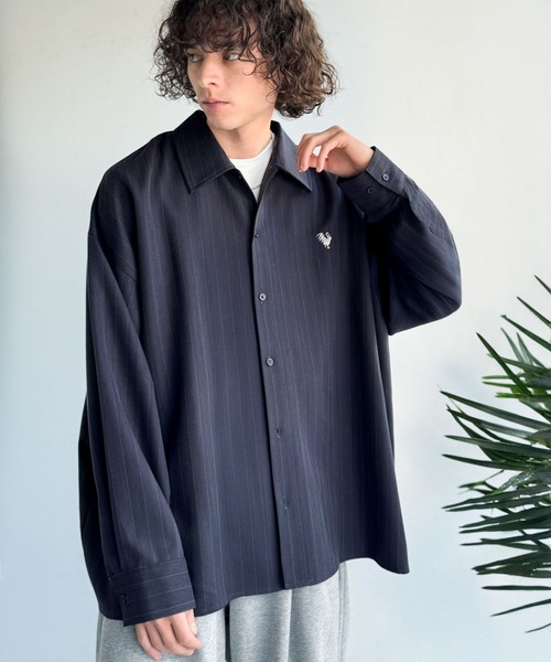 「Classical Origin」 長袖シャツ LARGE グレー メンズ_画像8