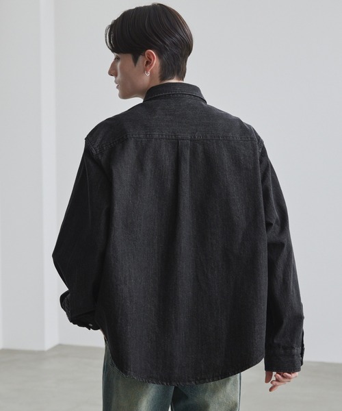 「LUENNA」 長袖シャツ L ブラック メンズ_画像3