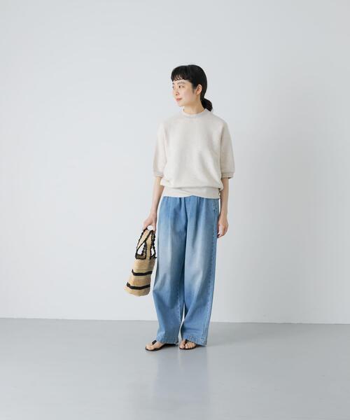 「かぐれ」 デニムパンツ FREE ブラック レディース_画像6