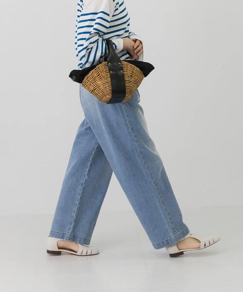 「かぐれ」 デニムパンツ FREE ブラック レディース_画像9