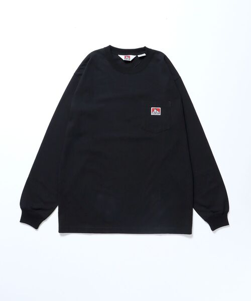 「BEN DAVIS/WHITE LABEL」 長袖Tシャツ SMALL カーキ メンズ_画像2