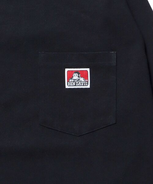 「BEN DAVIS/WHITE LABEL」 長袖Tシャツ SMALL カーキ メンズ_画像3