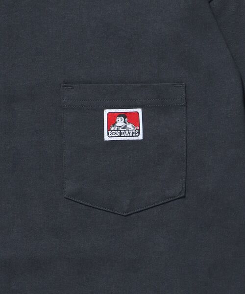 「BEN DAVIS/WHITE LABEL」 長袖Tシャツ SMALL カーキ メンズ_画像6