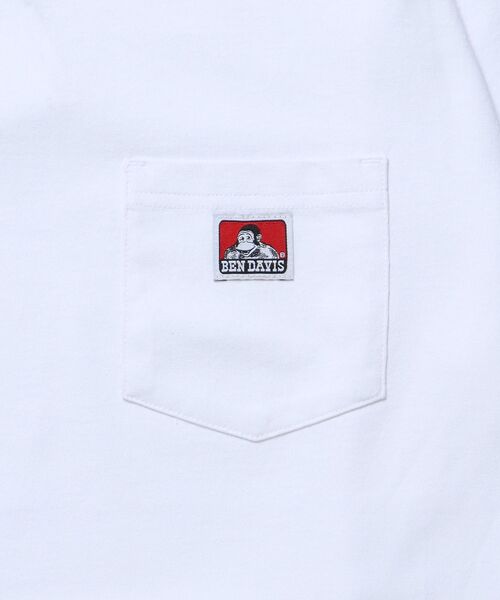 「BEN DAVIS/WHITE LABEL」 長袖Tシャツ SMALL カーキ メンズ_画像9
