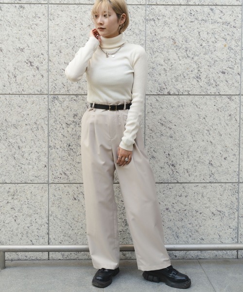 「MIEL CRISHUNANT」 スラックス X-LARGE ブラック レディース_画像9