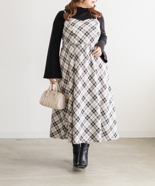 「CLETTE」 キャミソールワンピース LL ベージュ レディース_画像4
