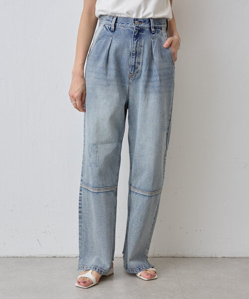 「BEARDSLEY」 「yenn」デニムパンツ 38 インディゴブルー レディース_画像2