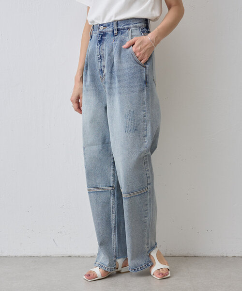 「BEARDSLEY」 「yenn」デニムパンツ 38 インディゴブルー レディース_画像3