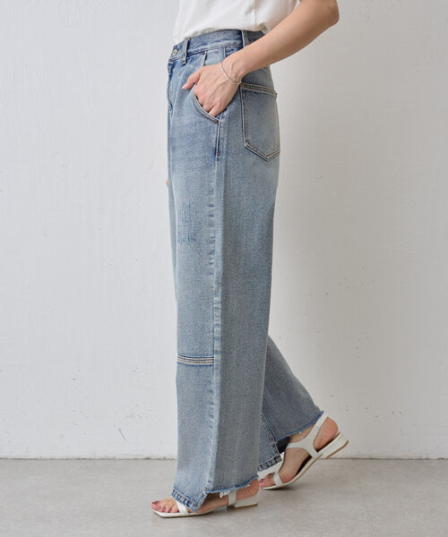 「BEARDSLEY」 「yenn」デニムパンツ 38 インディゴブルー レディース_画像4