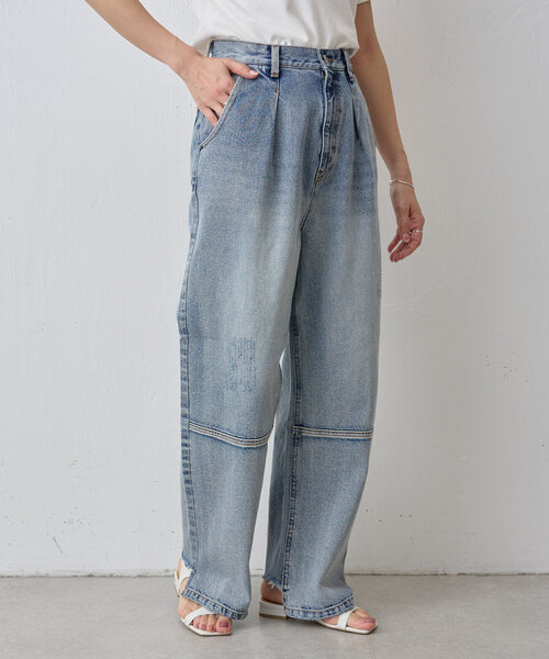 「BEARDSLEY」 「yenn」デニムパンツ 38 インディゴブルー レディース_画像6