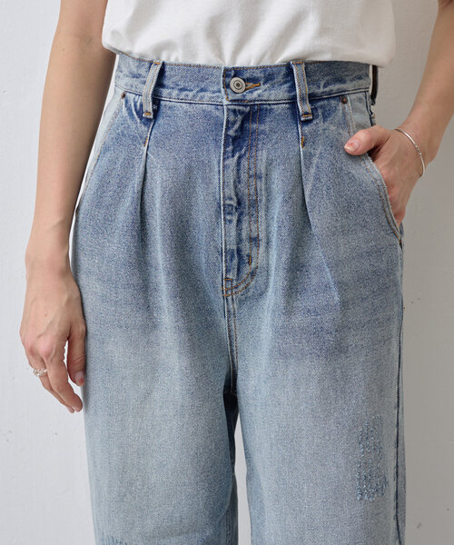 「BEARDSLEY」 「yenn」デニムパンツ 38 インディゴブルー レディース_画像7
