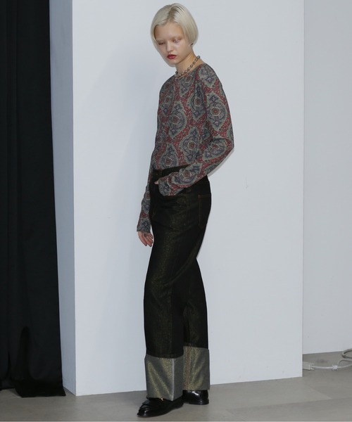 「mici」 デニムパンツ MEDIUM ブラック レディース_画像4