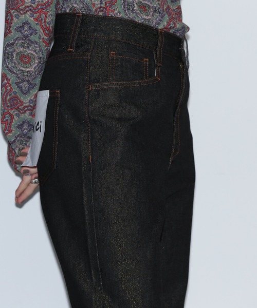「mici」 デニムパンツ MEDIUM ブラック レディース_画像6