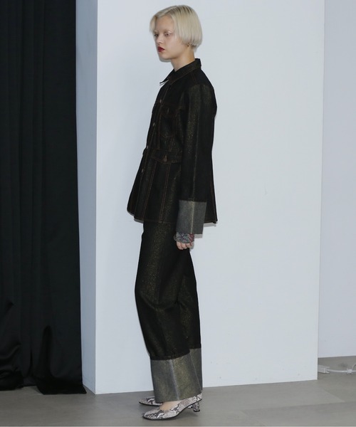 「mici」 デニムパンツ MEDIUM ブラック レディース_画像7
