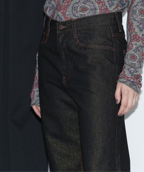 「mici」 デニムパンツ MEDIUM ブラック レディース_画像9