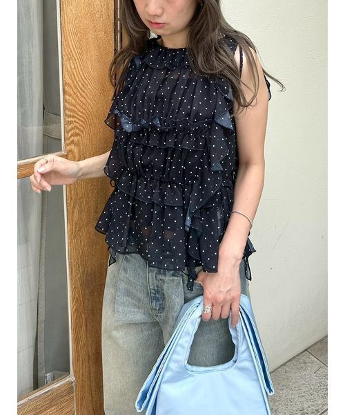 LILY BROWN（リリーブラウン） ブラウス シャツ シャーリングフリル