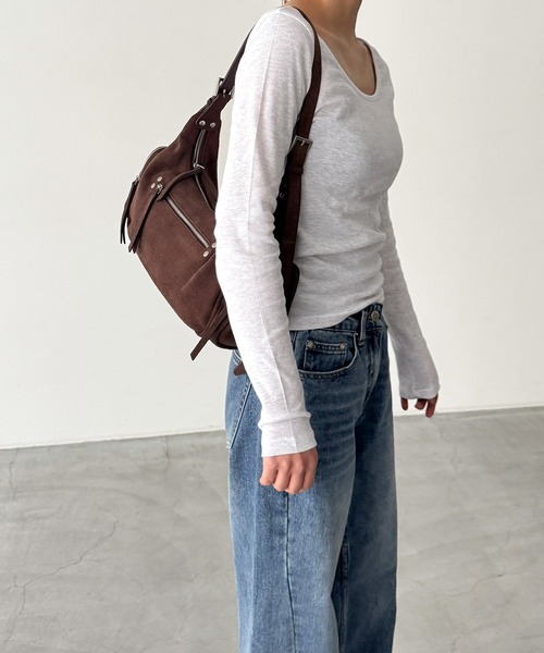 「CANAL JEAN」 「El mar」長袖カットソー ONE SIZE ホワイト レディース_画像6