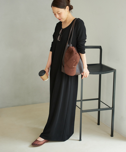 「Plage」 長袖ワンピース 36 ブラック レディース_画像2