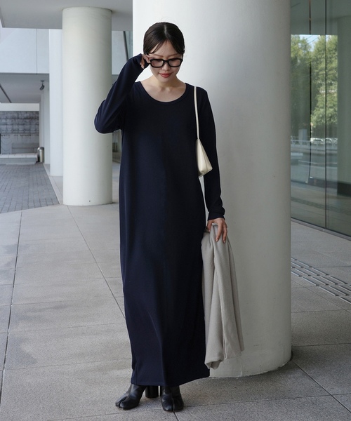 「Plage」 長袖ワンピース 36 ブラック レディース_画像5