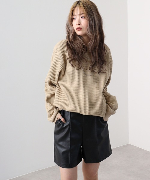 tシャツ JEMORGAN ビッグワッフル クルーネック レディース メンズ JEMORGAN tシャツ ビッグワッフル クルーネック レディース