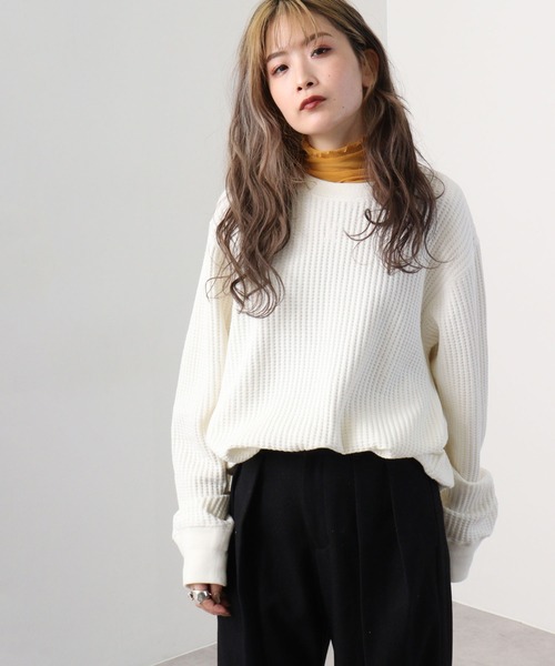 tシャツ JEMORGAN ビッグワッフル クルーネック レディース メンズ JEMORGAN tシャツ ビッグワッフル クルーネック レディース