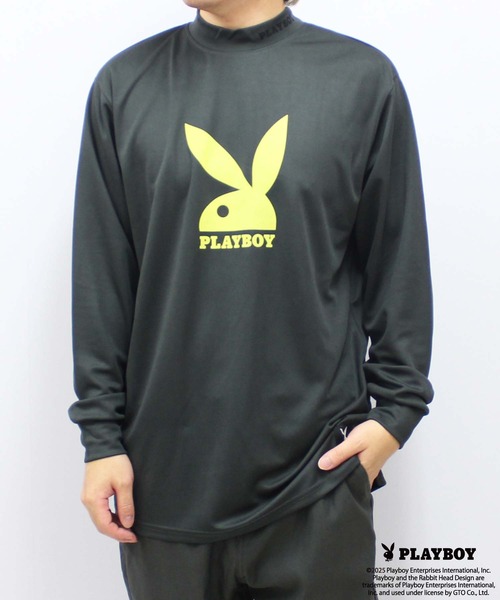PLAYBOY（プレイボーイ） tシャツ PLAYBOY鹿の子モックネック長袖